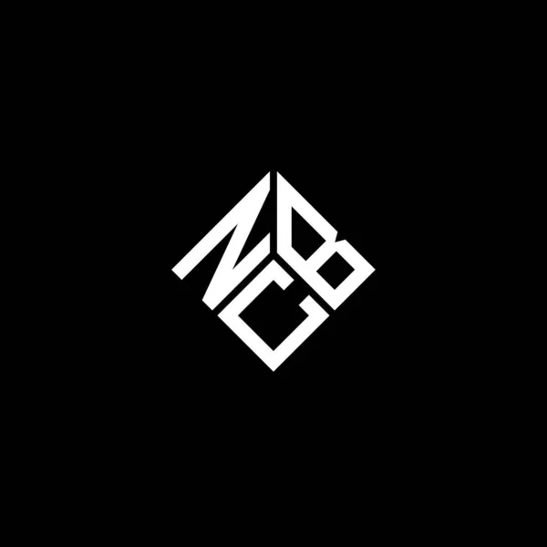 Конструкція Логотипу Ncb Чорному Тлі Творчі Ініціали Ncb Мають Поняття — стоковий вектор