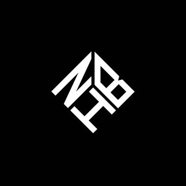 Σχεδιασμός Λογότυπου Γράμματα Nhb Μαύρο Φόντο Nhb Δημιουργική Αρχικά Γράμμα — Διανυσματικό Αρχείο