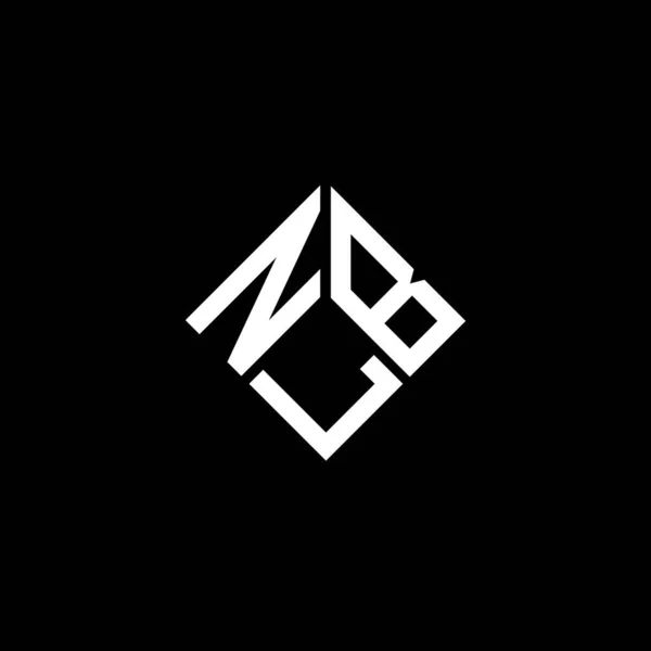 Nlb Lettre Logo Design Sur Fond Noir Nlb Initiales Créatives — Image vectorielle