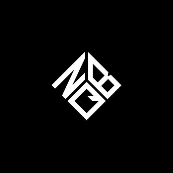 Nqb Lettre Logo Design Sur Fond Noir Nqb Initiales Créatives — Image vectorielle