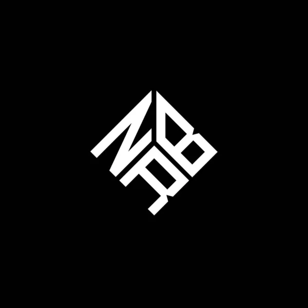 Nrb Lettre Logo Design Sur Fond Noir Nrb Initiales Créatives — Image vectorielle