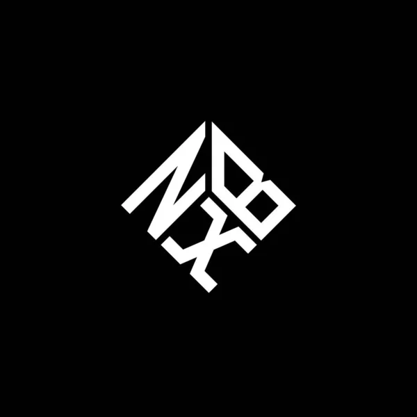 Nxb Letter Logo Design Auf Schwarzem Hintergrund Nxb Kreative Initialen — Stockvektor