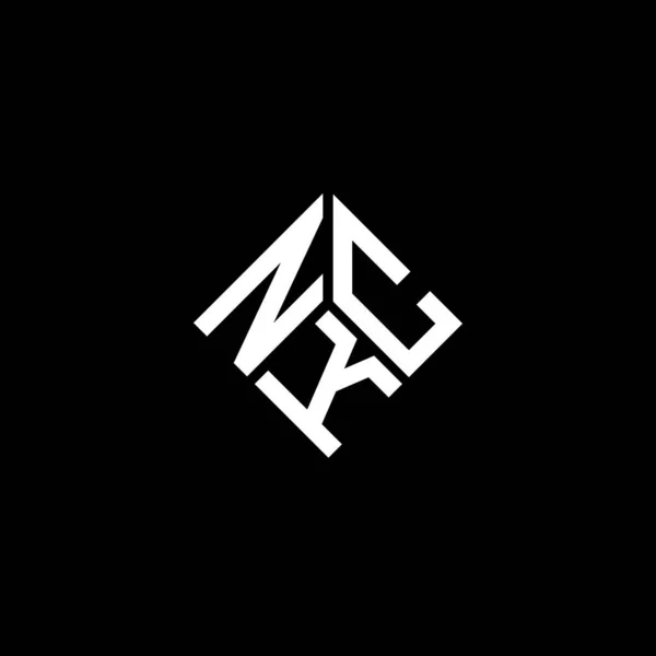 Nkc Дизайн Логотипу Літер Чорному Тлі Творчі Ініціали Nkc Мають — стоковий вектор