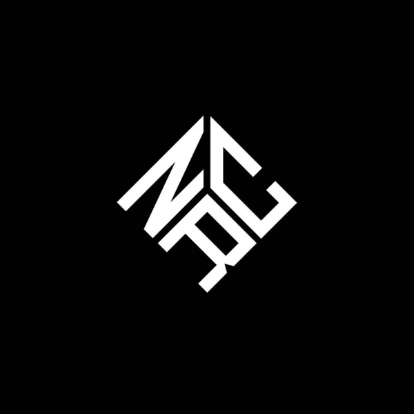 Nrc Logo Ontwerp Zwarte Achtergrond Nrc Creatieve Initialen Letter Logo — Stockvector