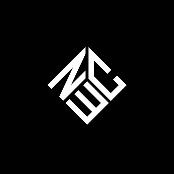 Nwc Letter Logo Ontwerp Zwarte Achtergrond Nwc Creatieve Initialen Letter — Stockvector