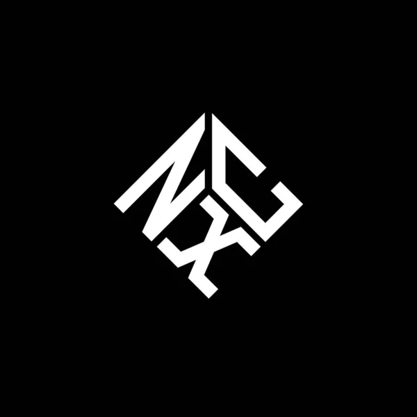 Nxc Lettre Logo Design Sur Fond Noir Nxc Initiales Créatives — Image vectorielle