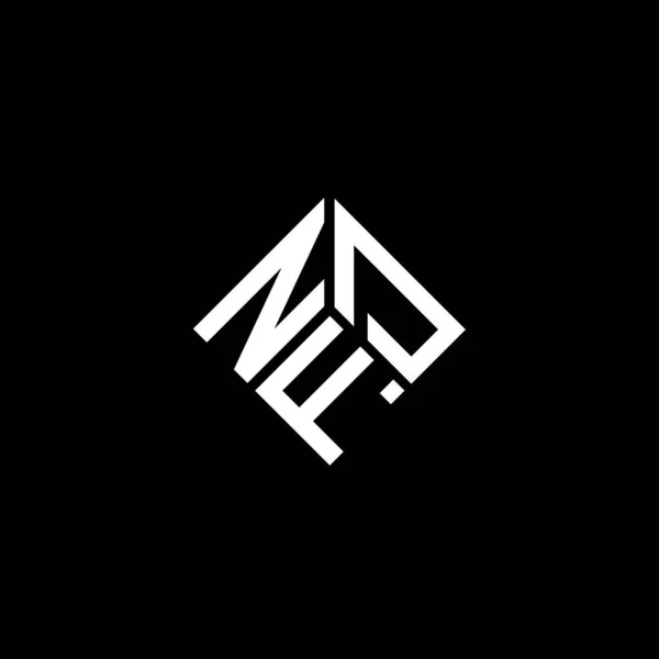 Diseño Del Logotipo Letra Nfd Sobre Fondo Negro Nfd Iniciales — Vector de stock