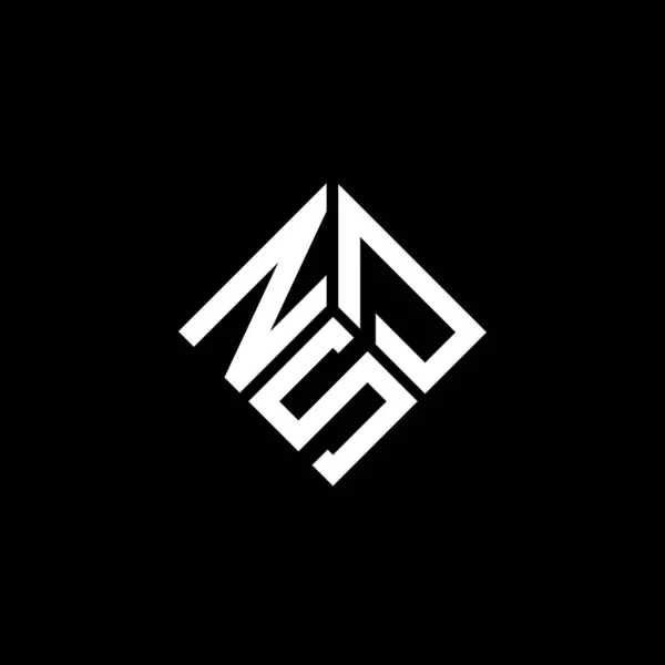 Σχεδιασμός Λογότυπου Γραμμάτων Nsd Μαύρο Φόντο Δημιουργικά Αρχικά Του Nsd — Διανυσματικό Αρχείο