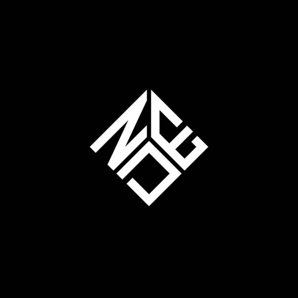 黒を基調としたNdeの文字ロゴデザイン Ndeクリエイティブイニシャルレターロゴコンセプト Ndeの文字デザイン — ストックベクタ