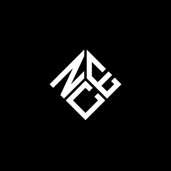 Nce Letter Logo Design Black Background Nce Creative Initials Letter — Stock Vector