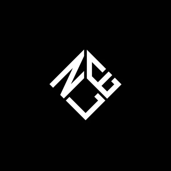 Nle Letter Logo Design Black Background Nle Creative Initials Letter — Stock Vector