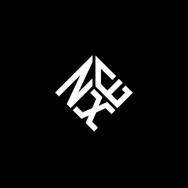 Nxe Letter Logo Design Auf Schwarzem Hintergrund Nxe Kreative Initialen — Stockvektor