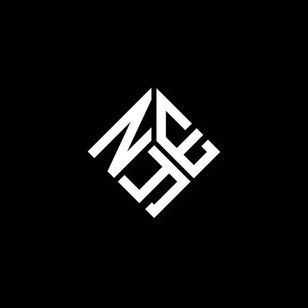Nye Letter Logo Design Black Background Nye Creative Initials Letter — Stock Vector
