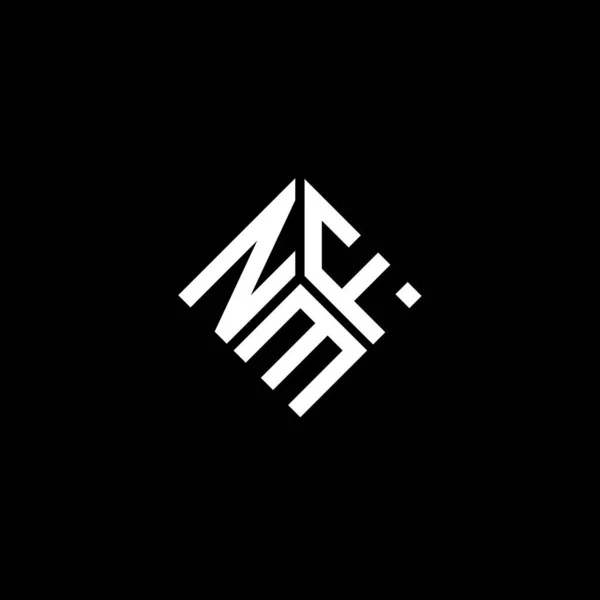 Nmf Brev Logotyp Design Svart Bakgrund Nmf Kreativa Initialer Brev — Stock vektor