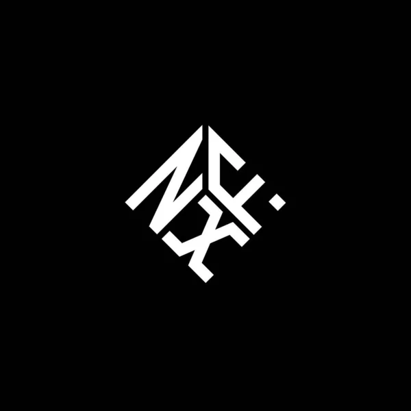Nxf Buchstaben Logo Design Auf Schwarzem Hintergrund Nxf Kreative Initialen — Stockvektor