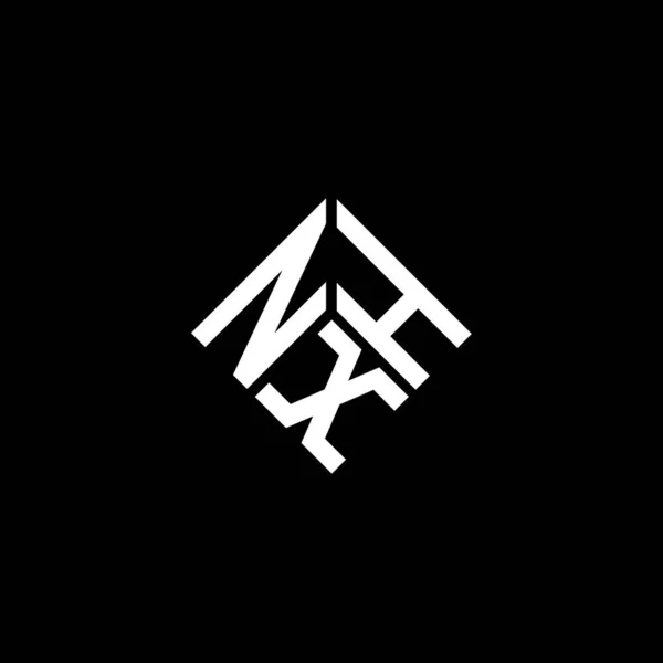 Nxh Letter Logo Ontwerp Zwarte Achtergrond Nxh Creatieve Initialen Letter — Stockvector