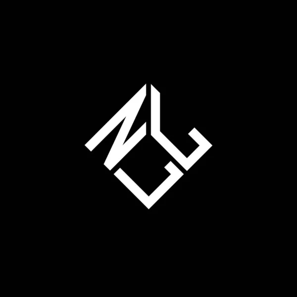 Nll Logo Ontwerp Zwarte Achtergrond Nll Creatieve Initialen Letter Logo — Stockvector