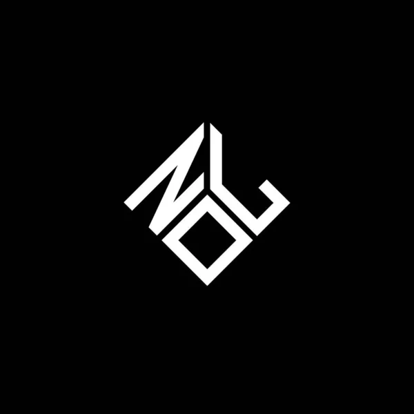Σχεδιασμός Λογότυπου Γραμμάτων Nol Μαύρο Φόντο Nol Δημιουργική Αρχικά Γράμμα — Διανυσματικό Αρχείο