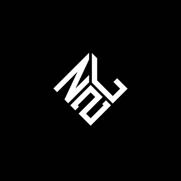 ブラックを基調としたNzlレターロゴデザイン Nzlクリエイティブイニシャルレターロゴコンセプト Nzlレターデザイン — ストックベクタ