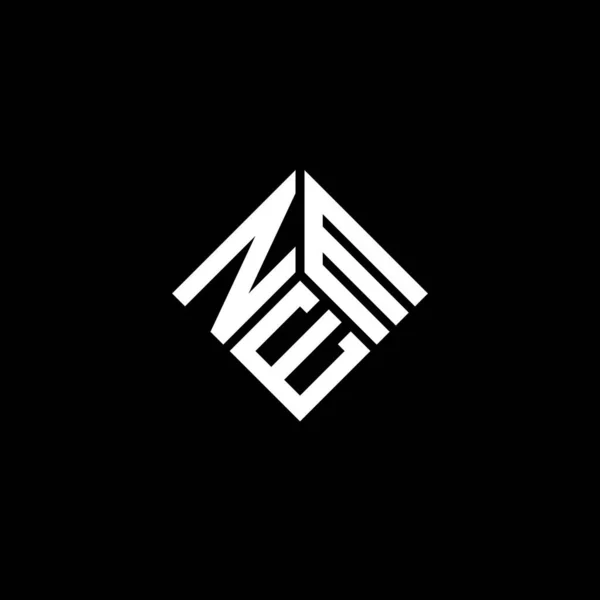 Siyah Arka Planda Nem Harf Logosu Tasarımı Nem Yaratıcı Harfler — Stok Vektör