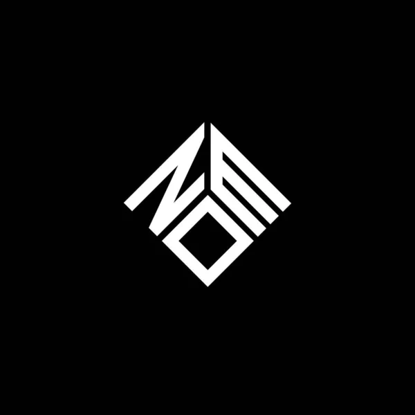 Nom Letter Logo Design Auf Schwarzem Hintergrund Nom Kreative Initialen — Stockvektor