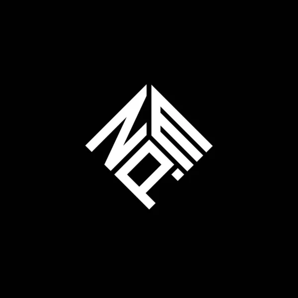 Npm Letter Logo Design Auf Schwarzem Hintergrund Npm Kreative Initialen — Stockvektor