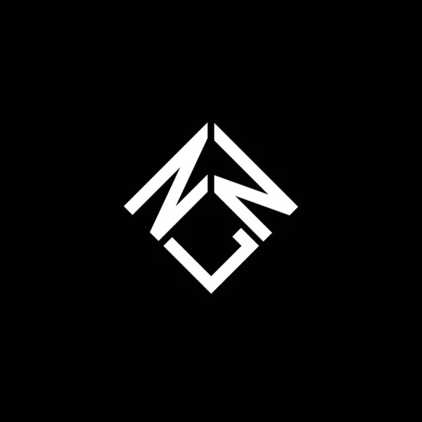 Projekt Logo Litery Nln Czarnym Tle Nln Twórcze Inicjały Koncepcja — Wektor stockowy