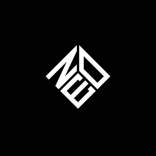 Diseño Del Logotipo Letra Webneo Sobre Fondo Negro Neo Iniciales — Vector de stock