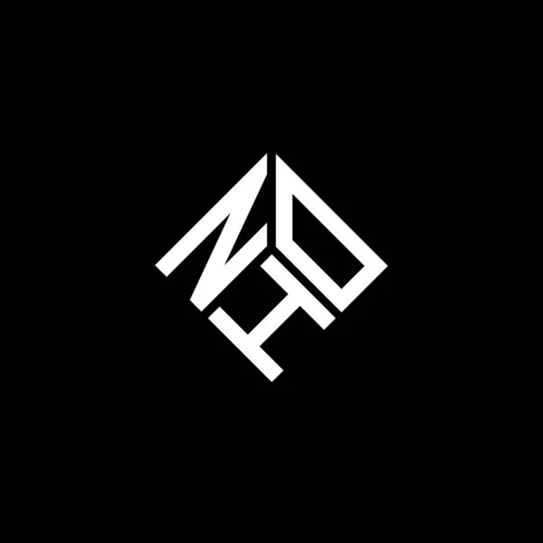 Nho Letter Logo Design Auf Schwarzem Hintergrund Nho Kreative Initialen — Stockvektor