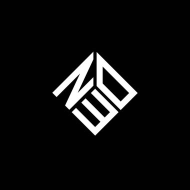Siyah arka planda NWO harfi logo tasarımı. NWO yaratıcı harflerin baş harfleri logo kavramı. NWO harf tasarımı.