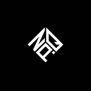 Siyah arka planda NPQ harfi logo tasarımı. NPQ yaratıcı harflerin baş harfleri logo kavramı. NPQ harf tasarımı.