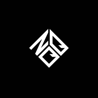 Siyah arka planda NQQ harfi logo tasarımı. NQQ yaratıcı harflerin baş harfleri logo kavramı. NQQ harf tasarımı.