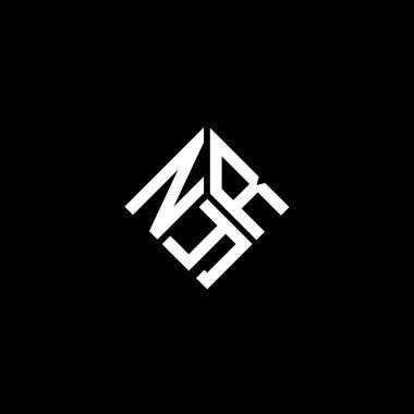 Siyah arka planda NYR harf logosu tasarımı. NYR yaratıcı harfler logosu konsepti. NYR mektup tasarımı.