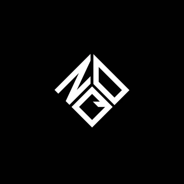 Σχεδιασμός Λογότυπου Γραμμάτων Nqo Μαύρο Φόντο Nqo Δημιουργική Αρχικά Γράμμα — Διανυσματικό Αρχείο