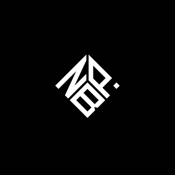 Nbp Letter Logo Design Auf Schwarzem Hintergrund Nbp Kreative Initialen — Stockvektor