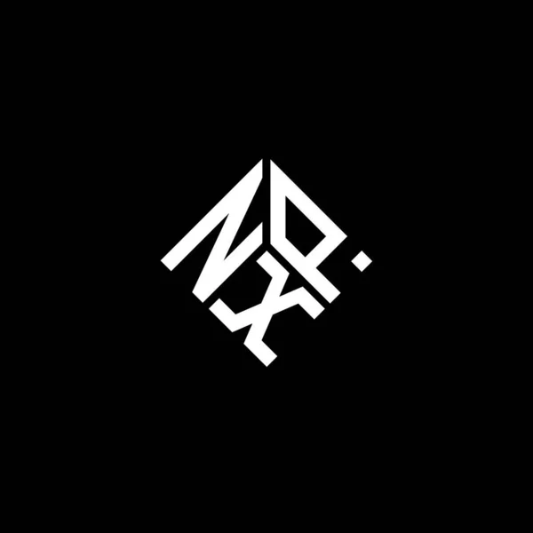 Nxp Lettre Logo Design Sur Fond Noir Nxp Initiales Créatives — Image vectorielle