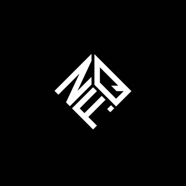 Дизайн Логотипа Nfq Чёрном Фоне Концепция Логотипа Инициалами Nfq Дизайн — стоковый вектор