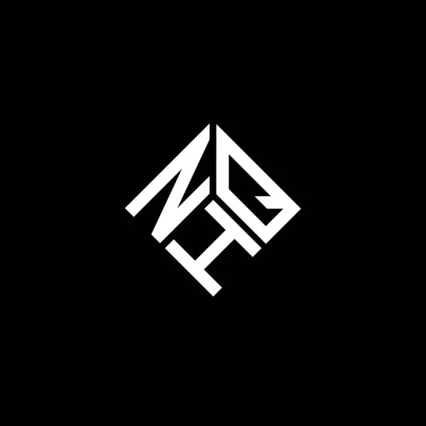 Nhq Дизайн Логотипу Чорному Тлі Творчі Ініціали Nhq Мають Концепцію — стоковий вектор