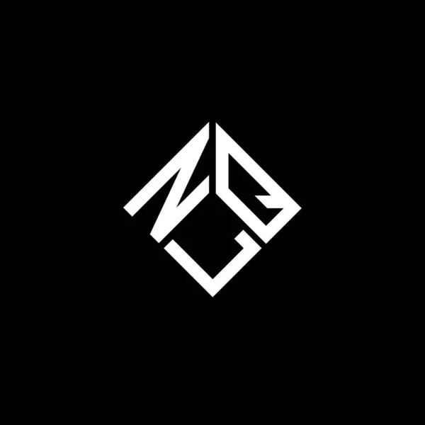 Nlq Logo Ontwerp Zwarte Achtergrond Nlq Creatieve Initialen Letter Logo — Stockvector