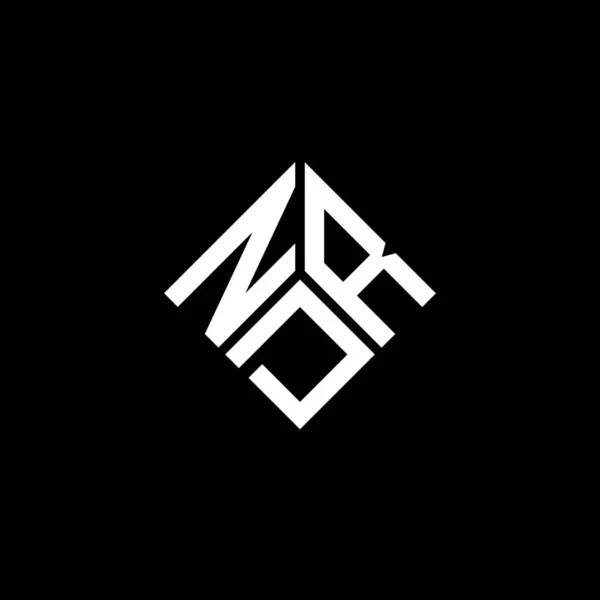 Projekt Logo Litery Ndr Czarnym Tle Ndr Twórcze Inicjały Koncepcja — Wektor stockowy