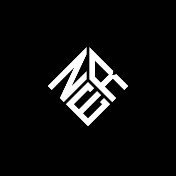 Ner Буква Дизайн Логотипа Черном Фоне Ner Креативные Инициалы Буквенная — стоковый вектор
