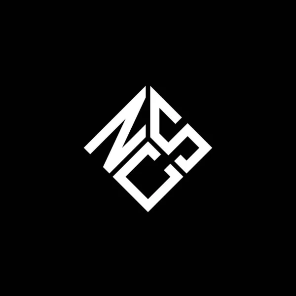 Ncs Letter Logo Design Black Background Ncs Creative Initials Letter — Stock Vector