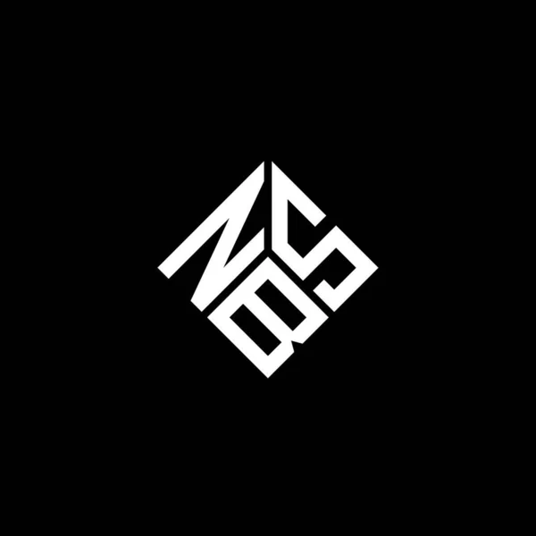 Nbs Letter Logo Design Black Background Nbs Creative Initials Letter — Stock Vector
