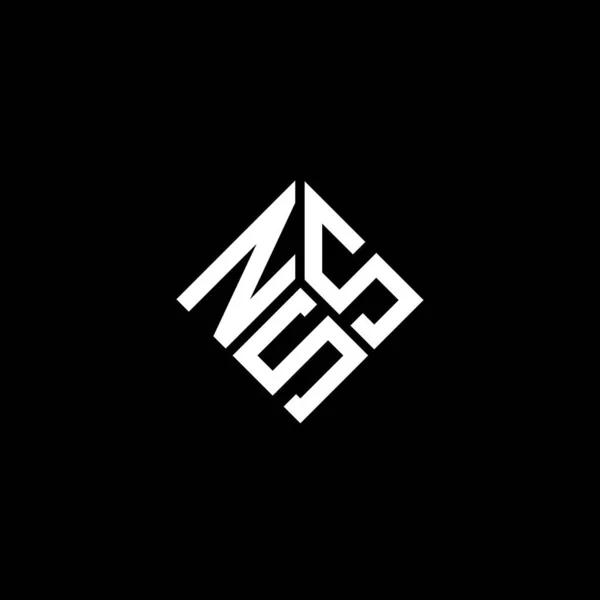 Nss Lettre Logo Design Sur Fond Noir Nss Initiales Créatives — Image vectorielle