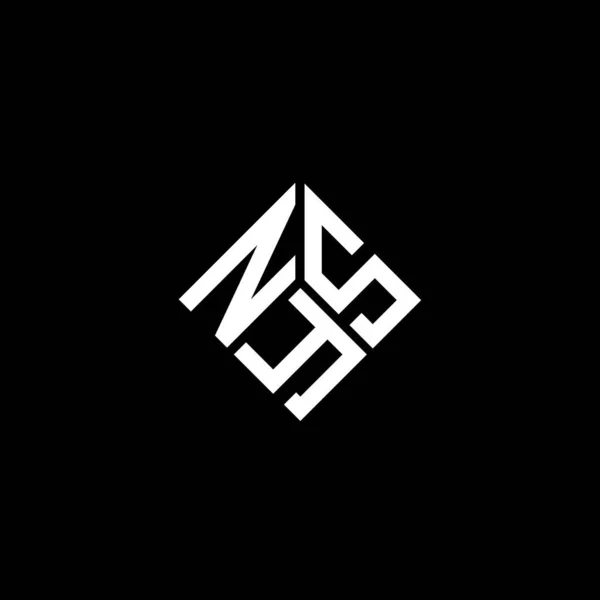 Nys Brev Logotyp Design Svart Bakgrund Nys Kreativa Initialer Brev — Stock vektor