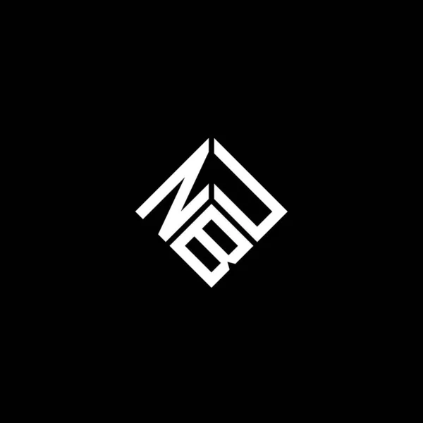 Design Logotipo Letra Nbu Fundo Preto Nbu Iniciais Criativas Conceito — Vetor de Stock
