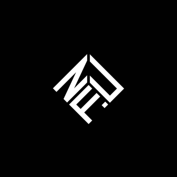Літерний Дизайн Логотипу Nfu Чорному Тлі Творчі Ініціали Нфу Мають — стоковий вектор