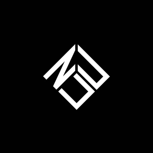 Nuu Betűlogó Tervezés Fekete Háttérrel Nuu Kreatív Kezdőbetűk Betűlogó Koncepció — Stock Vector