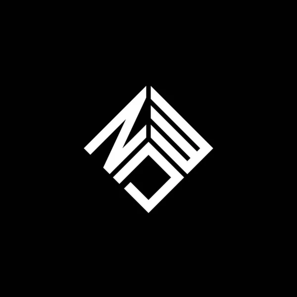 Ndw Logo Ontwerp Zwarte Achtergrond Ndw Creatieve Initialen Letter Logo — Stockvector