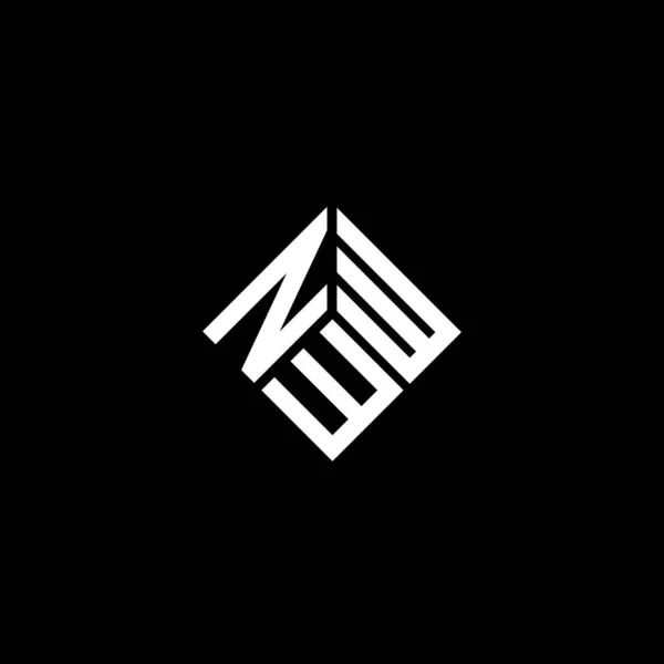Nww Letra Logotipo Design Fundo Preto Nww Iniciais Criativas Conceito —  Vetores de Stock